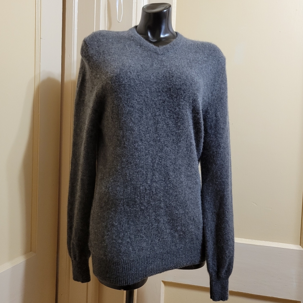 Article 365 V Neck Cashmere Sweater Men's M Grey